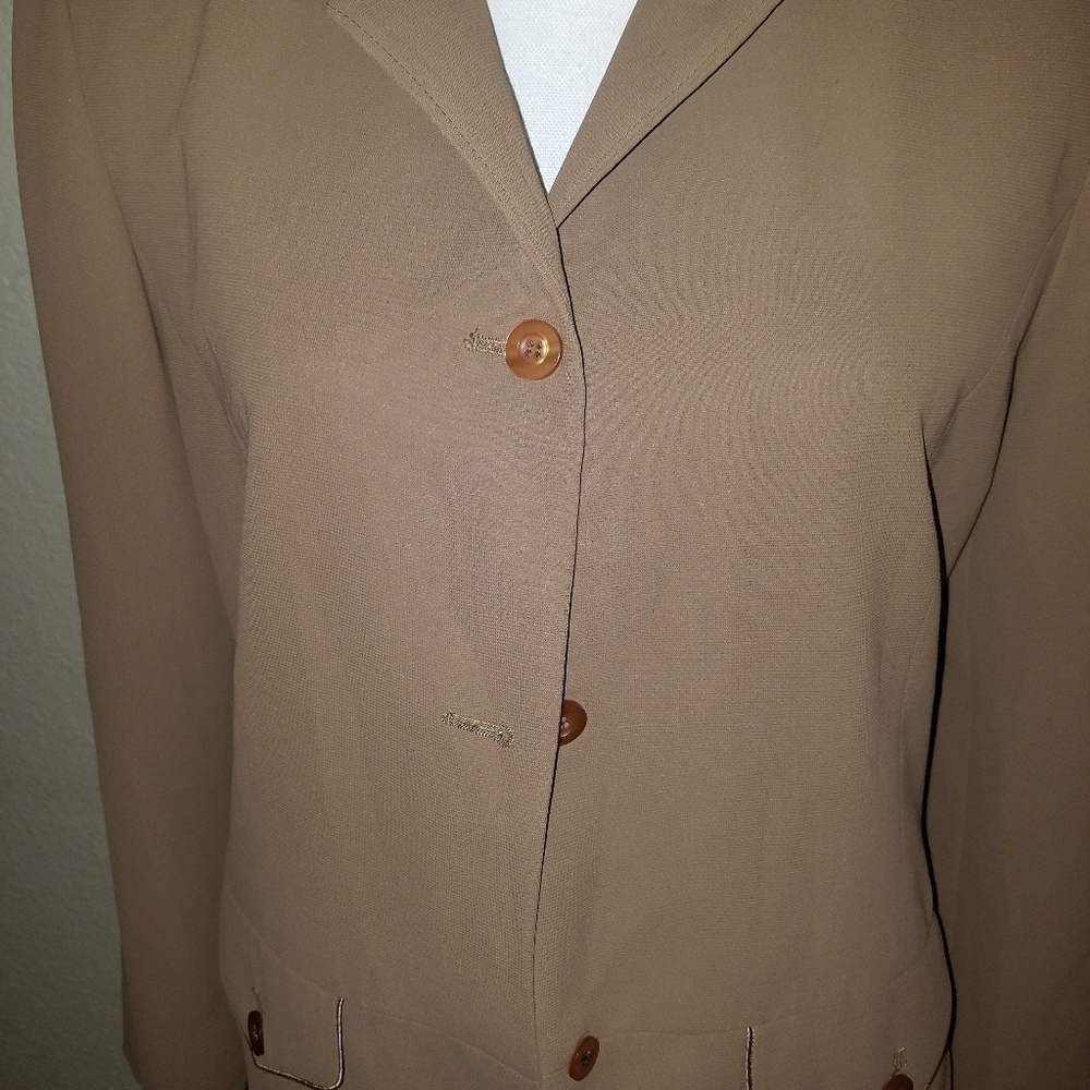 Brown business suit